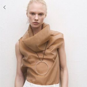 SILK BLOUSE WITH ASYMMETRICAL NECKLINE